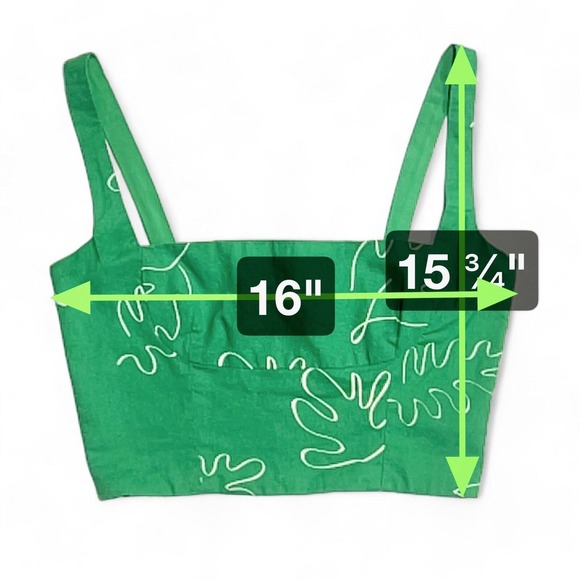 Capulet Amelia Kelly Green Linen Crop Top Small Zipper Urban Outfitters Y2K TWEE - Picture 5 of 8